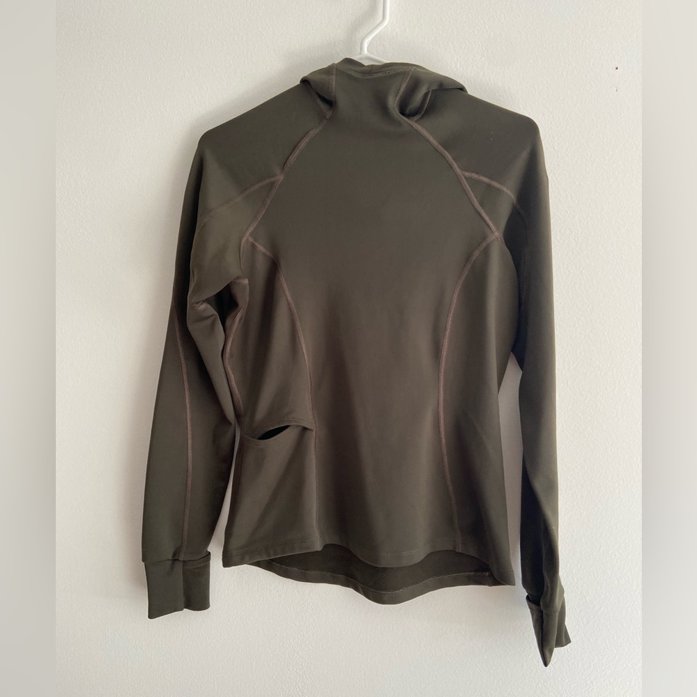 Sugoi Hoodie Pullover Fleece Lined w/ hand warmers Women’s Small/Petite Green